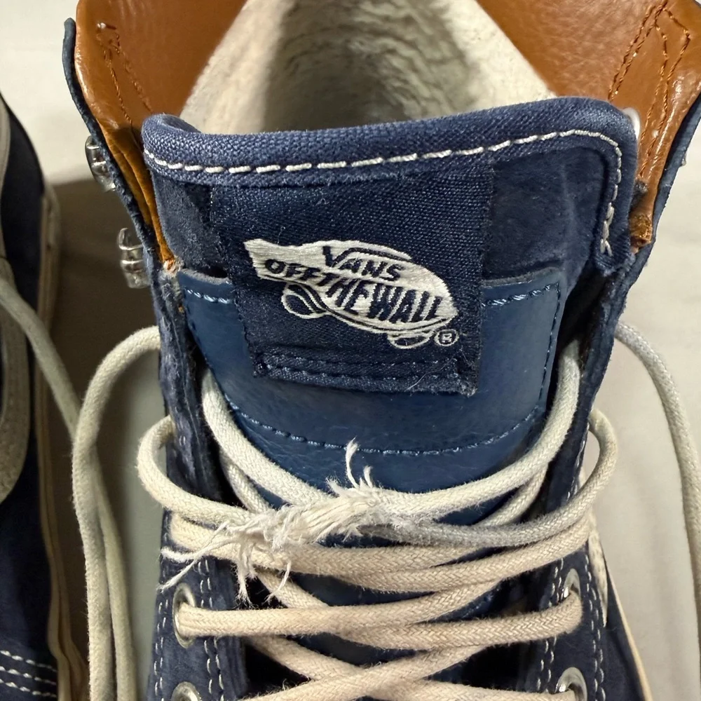 Vans Sk8-Hi MTE Men’s 9 Navy Suede Fleece Lined Boots Y2K Skater Wear‎